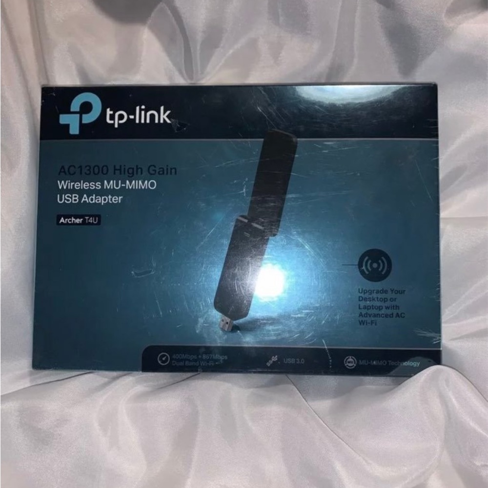TP-Link Archer T4U (V3.8) AC1300 Wireless MU-MIMO Dual Band USB 3.0 WiFi Adapter